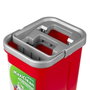 Juego de fregona plana maxiclean con cubo de limpieza 2 en 1 5,7 l