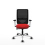 PIQUERAS Y CRESPO Silla de oficina Zulema Rojo/Negro con mecanismo Sincro/Traslack