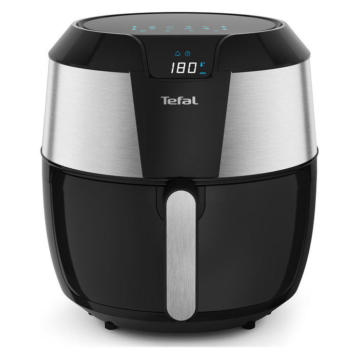Tefal EY701D Easy Fry XXL Freidora de Aire Caliente 5.6L, 1850W, 8 Programas, Capacidad 1.6kg, 200°C, Digital, Negra/Acero Inoxidable Tefal EY701D Easy Fry XXL Freidora de Aire Caliente 5.6L, 1850W, 8 Programas, Capacidad 1.6kg, 200°C, Digital, Negra/Acero Inoxidable