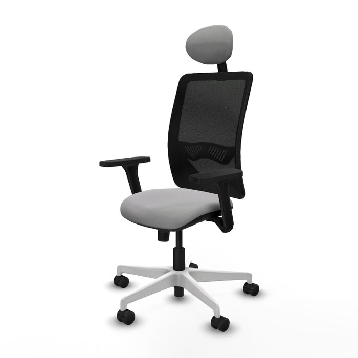 PIQUERAS Y CRESPO Silla de oficina Zulema con Mecanismo Sincro, Gris claro y Negro PIQUERAS Y CRESPO Silla de oficina Zulema con Mecanismo Sincro, Gris claro y Negro