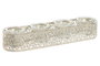 DKD Home Decor Portavela Shabby Crema Metal y Cristal 31 x 7 x 5 cm
