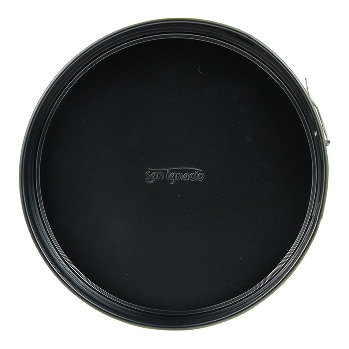 San Ignacio Molde Redondo Desmontable Experto Acero al Carbono Ø26 x 6.8 cm Color Verde Oliva para Hornos Antiadherente Interior