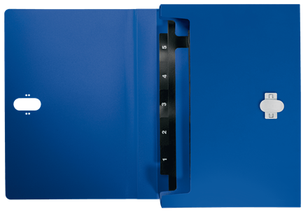 Leitz 46240035 Carpeta Acordeón Polipropileno A4 5 Posiciones con Bolsillo Frontal y Broche Giratorio, Azul