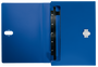 Leitz 46240035 Carpeta Acordeón Polipropileno A4 5 Posiciones con Bolsillo Frontal y Broche Giratorio, Azul