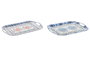 DKD Home Decor Bandeja de Melamina Atenas 40,5x29x2,5 cm, Pack de 2, Colores Surtidos