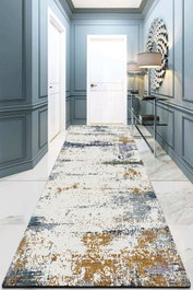Conceptum Alfombra de Pasillo 100 x 200 cm, 100% Poliéster, Antibacteriana, Diseño Digital para Recibidor