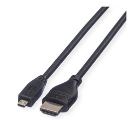 ROLINE Cable HDMI High Speed con Ethernet 11.04.5581, 2m, Negro