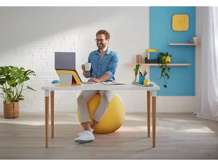Leitz Balón de asiento Ergo Cosy Active 65 cm diámetro color amarillo Leitz Balón de asiento Ergo Cosy Active 65 cm diámetro color amarillo