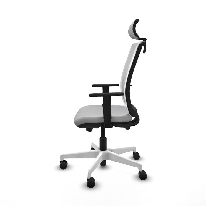 PIQUERAS Y CRESPO Silla de oficina Haches Gris claro y Blanco