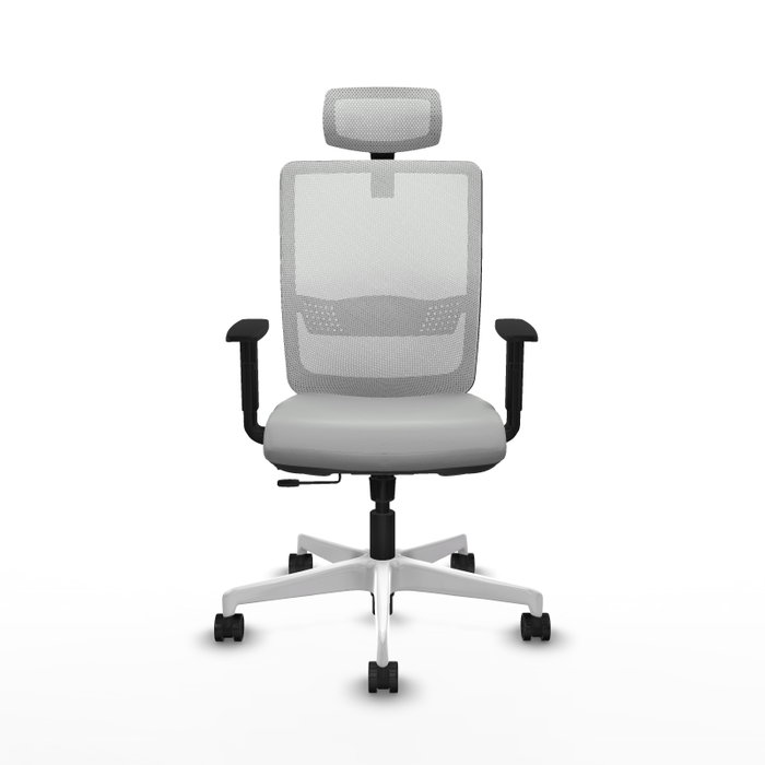 PIQUERAS Y CRESPO Silla de oficina Haches Gris claro y Blanco