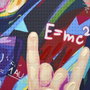 DKD Home Decor Cuadro LED Lienzo Einstein Pintado a Mano 63x3x93 cm