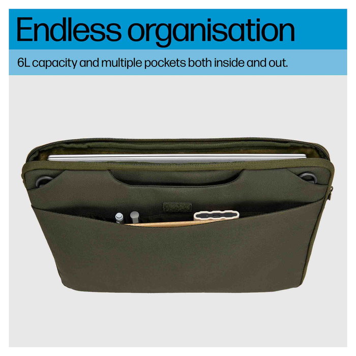 HP Maletín para Portátil 15.6" Gris y Verde