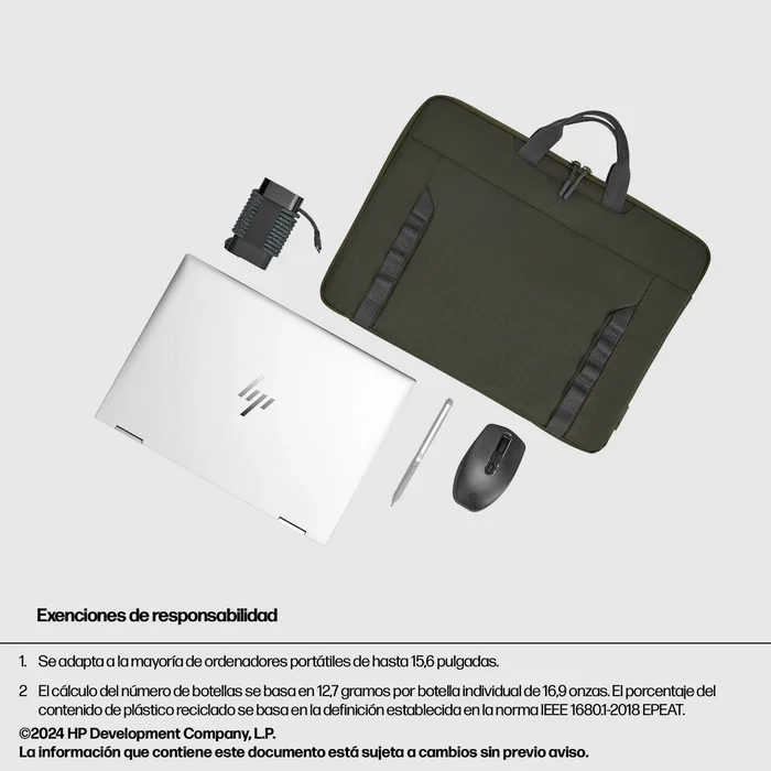 HP Modular Laptop Sleeve 15,6 pulgadas Verde, Gris