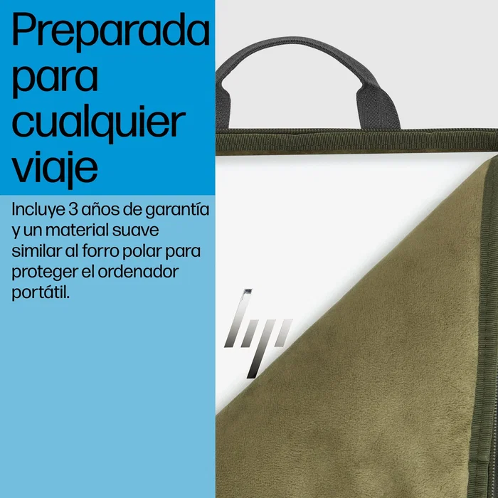 HP Funda Maletín Modular para Portátil 15.6" (39.6 cm) Verde Gris, Ligera, con Correa de Hombro y Múltiples Bolsillos, Resistente al Agua