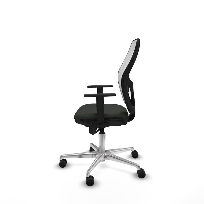 PIQUERAS Y CRESPO Silla de oficina Jorquera con mecanismo sincro, Tela Negro y Malla Blanco PIQUERAS Y CRESPO Silla de oficina Jorquera con mecanismo sincro, Tela Negro y Malla Blanco
