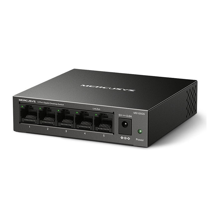 Mercusys MS105GS Switch Gigabit de 5 puertos Negro