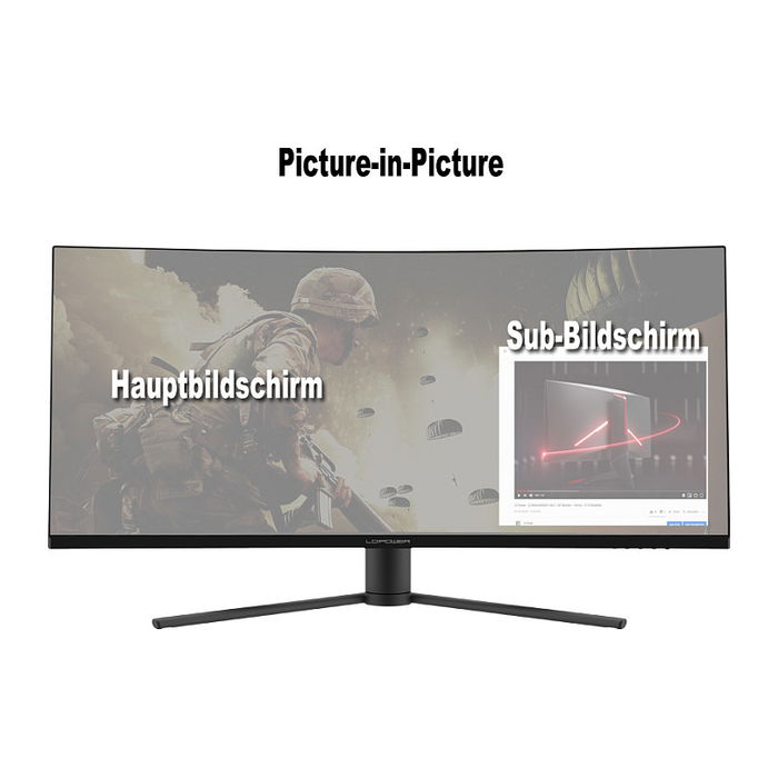 LC-Power Monitor LC-M34-UWQHD-165-C 86.4cm (34") UltraWide Quad HD 165Hz VA 4ms Negro Rojo