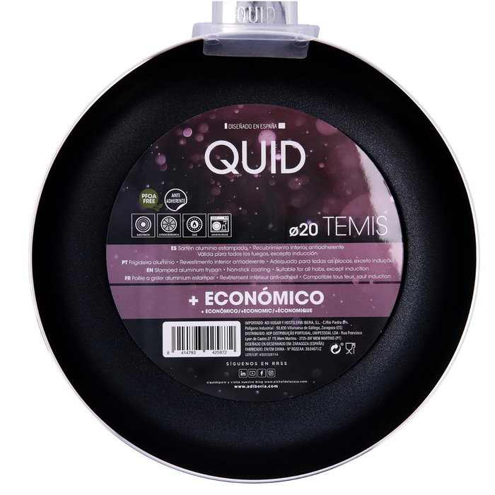 Sartén de Aluminio Estampado Temis Quid 20 cm (6 Unidades)