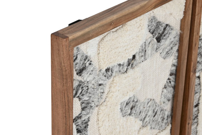 DKD Home Decor Cuadro Algodón Acacia Abstracto Surtido de 2 Unidades