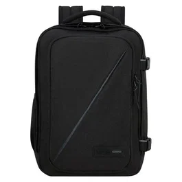 American Tourister Take2cabin S - Mochila de Cabina 24.2L con Portabotellas, Smart Sleeve y Organización, Hecha con Material Recyclex Reciclado, Negra