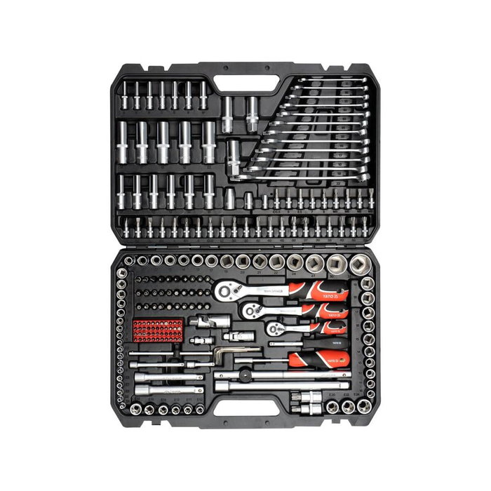Maletín de Herramientas Yato YT-38841 Acero 216 Piezas 1/4" 3/8" 1/2"