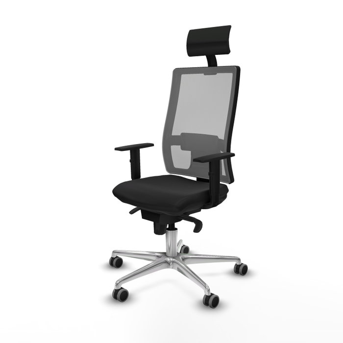 PIQUERAS Y CRESPO Silla de oficina Horna con mecanismo Sincro, Negro y Gris PIQUERAS Y CRESPO Silla de oficina Horna con mecanismo Sincro, Negro y Gris