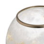 Jarrón Blanco-Champán Metal-Cristal 20 X 20 X 21 cm