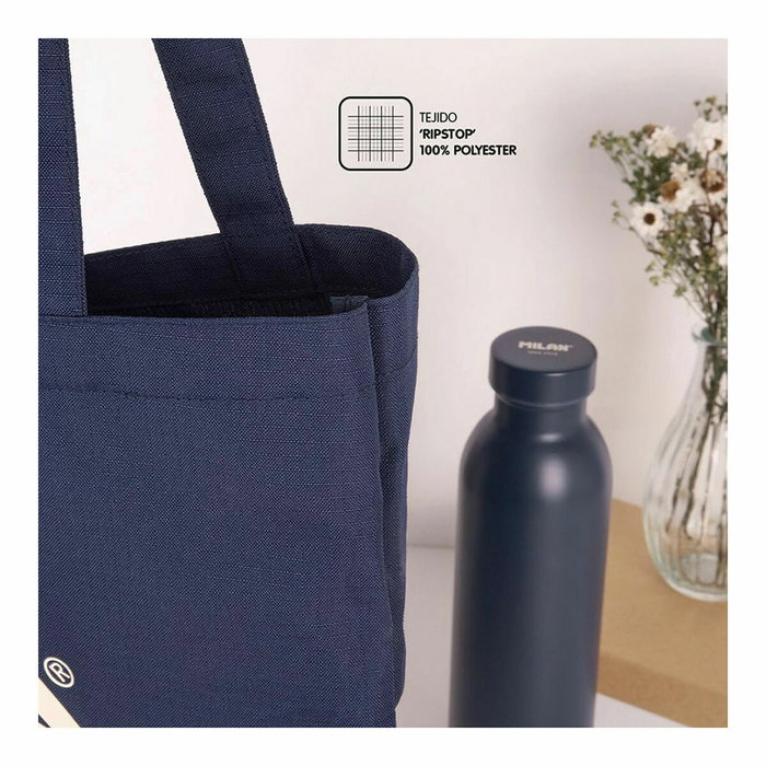 Milan Bolsa Tote Bag Serie 1918 Azul Marino Milan Bolsa Tote Bag Serie 1918 Azul Marino