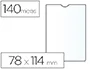 Esselte Funda Portadocumentos Plástico Transparente Cristal 140 micras Tamaño 78x114 mm