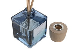 DKD Home Decor Ambientador Mikado Mediterraneo Azul Cristal y Ratan 100ml 6.5 x 9.5 x 6.5 cm