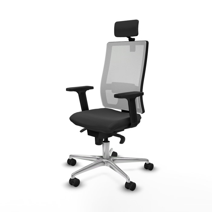 PIQUERAS Y CRESPO Silla de oficina Horna con Mecanismo Sincro Gris y Blanco PIQUERAS Y CRESPO Silla de oficina Horna con Mecanismo Sincro Gris y Blanco