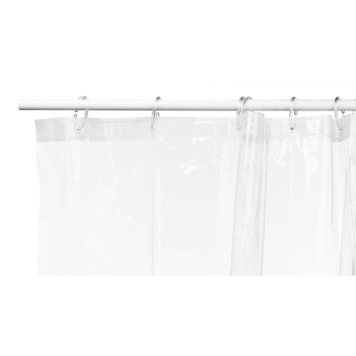 Cortina de Ducha Berilo SC-MIX-01-TRANSP Transparente Polietileno EVA 180 x 180 cm (12 Unidades)