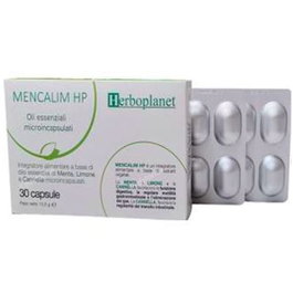 HERBOPLANET Mencalim Hp 30 Cápsulas Complemento Alimenticio Propiedades Digestivas Menta Canela Limón