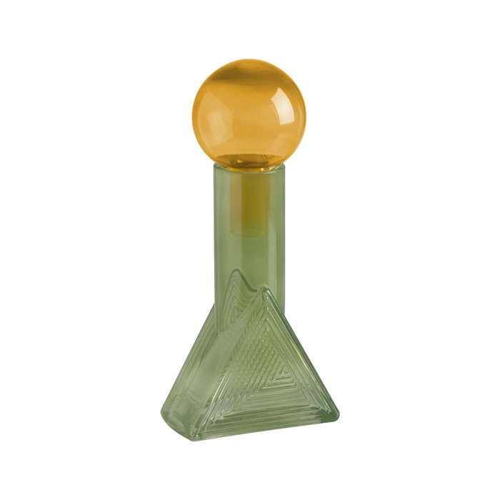 Ixia Figura Botella Verde-Amarillo de Cristal Ixia Figura Botella Verde-Amarillo de Cristal