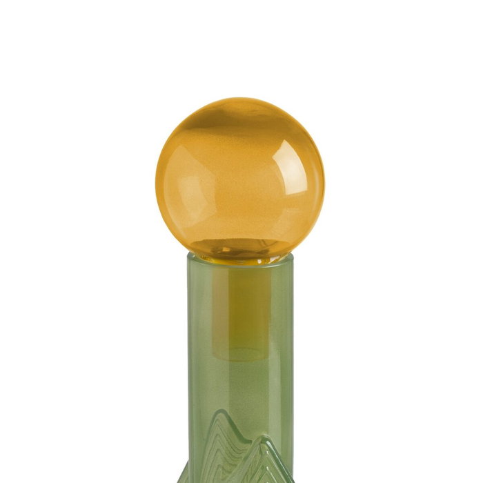 Ixia Figura Botella Verde-Amarillo de Cristal Ixia Figura Botella Verde-Amarillo de Cristal