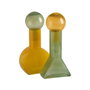 Ixia Figura Botella Verde-Amarillo de Cristal