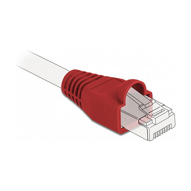 DeLOCK Knickschutztülle para RJ45, color rojo, 20 unidades