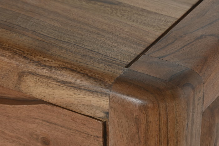 DKD Home Decor Cómoda Alpino Marrón de madera de acacia 40 x 90 x 120 cm con 7 cajones