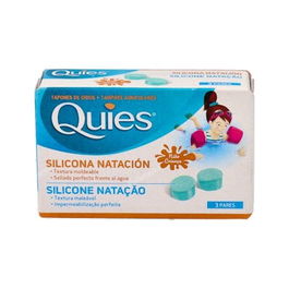 Quies Tapones Natación Silicona Infantil 6uds