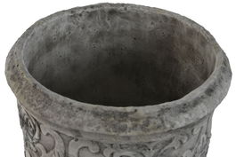 DKD Home Decor Macetero de Cemento Romántico Gris y Blanco 22x29x22 cm