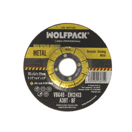 WOLFPACK LINEA PROFESIONAL Disco Repasar Abrasivo Metal Plus Ø115 x Ø22 mm (6,4 mm)