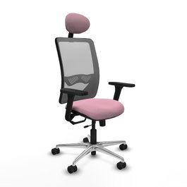PIQUERAS Y CRESPO Silla de oficina Zulema Rosa y Gris