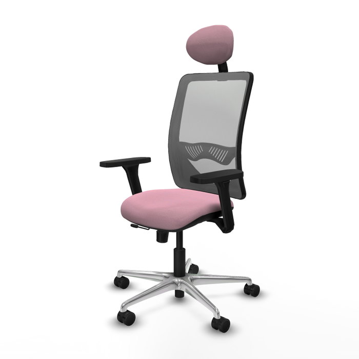 PIQUERAS Y CRESPO Silla de oficina Zulema Rosa y Gris