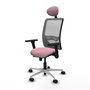PIQUERAS Y CRESPO Silla de oficina Zulema Rosa y Gris
