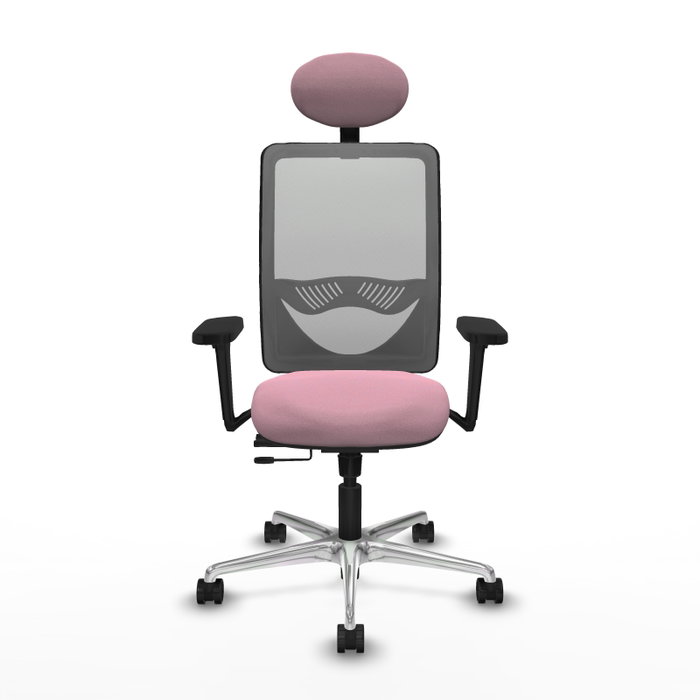PIQUERAS Y CRESPO Silla de oficina Zulema Rosa y Gris