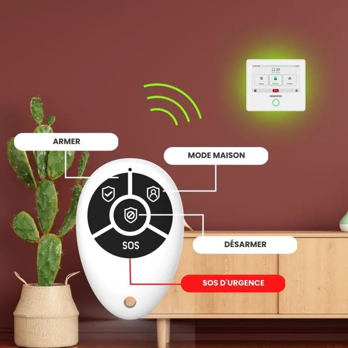 Mando a distancia para sistema de alarma Daewoo WRC301