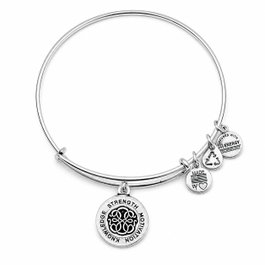 Alex And Ani Pulsera de Metal con SenderoVida Charm Gris
