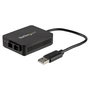 StarTech.com Adaptador USB 2.0 a Fibra Óptica 100Base-FX SC Multimodo - 100 Mbps, 2 Km, Negro, Plug and Play para Windows, Mac, Linux