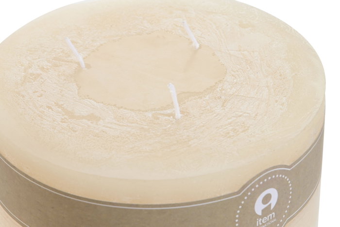 DKD Home Decor Vela de Cera de Parafina Crema 1050 g
