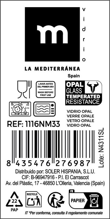 La Mediterranea Bol de Opal Whom de 12,5cm